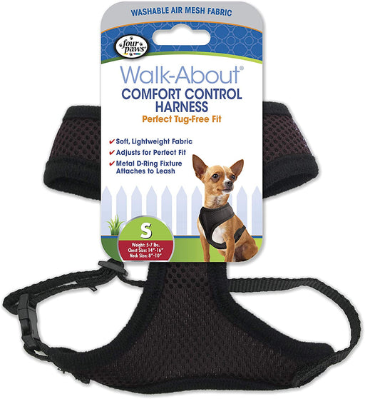 Small - 1 count Four Paws Comfort Control Harness Black