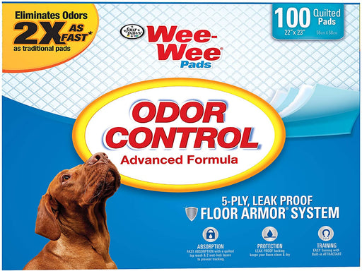 100 count Four Paws Wee Wee Pads Odor Control