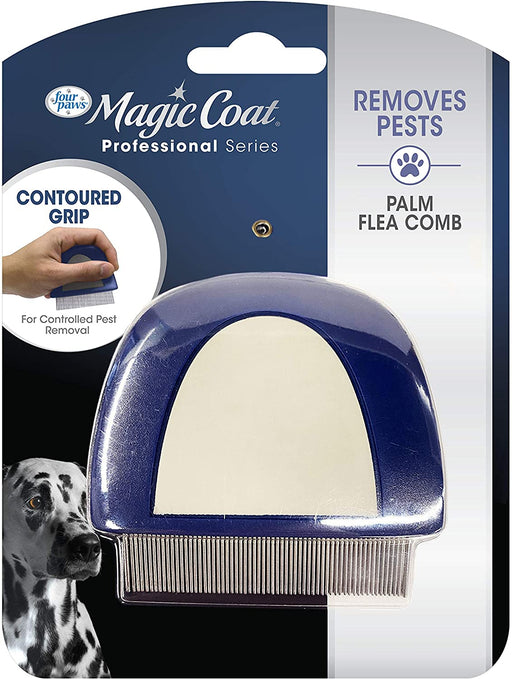1 count Four Paws Magic Coat Professional Series Palm Flea Comb for Dogs