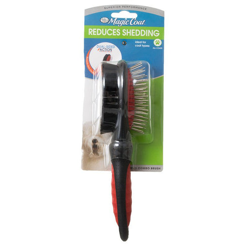 1 count Magic Coat Dual-Sided Combo Brush for Dogs
