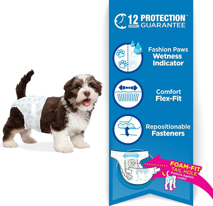 108 count (3 x 36 ct) Four Paws Wee Wee Disposable Diapers X-Small