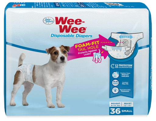 36 count Four Paws Wee Wee Disposable Diapers Small