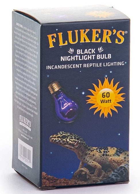 60 watt Flukers Black Nightlight Bulb Incandescent Reptile Light