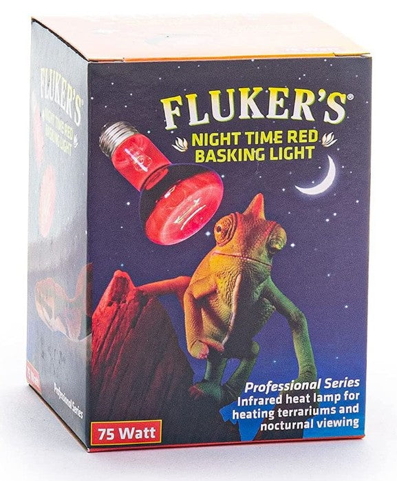 75 watt Flukers Nighttime Red Basking Light Professional Series