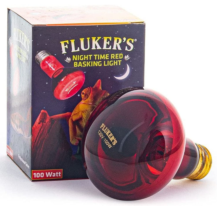 100 watt Flukers Nighttime Red Basking Light Professional Series