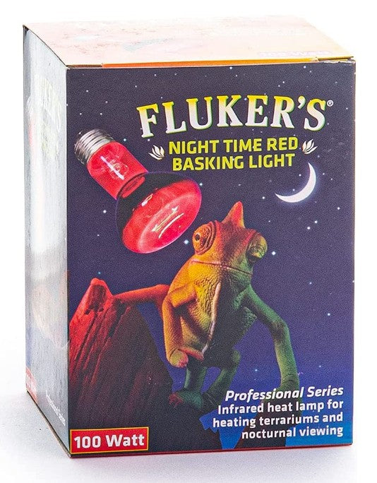 100 watt Flukers Nighttime Red Basking Light Professional Series