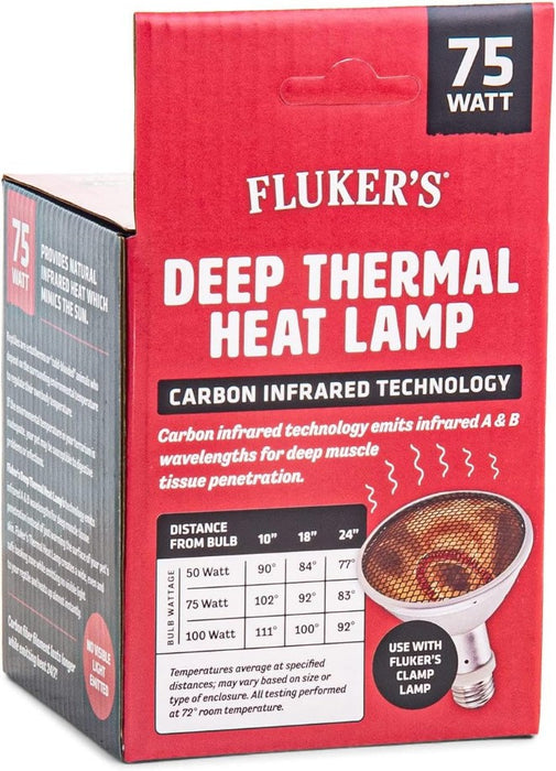 75 watt Flukers Deep Thermal Heat Lamp for Reptiles