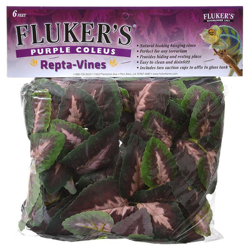 1 count Flukers Repta-Vines Purple Coleus 6 Feet Long