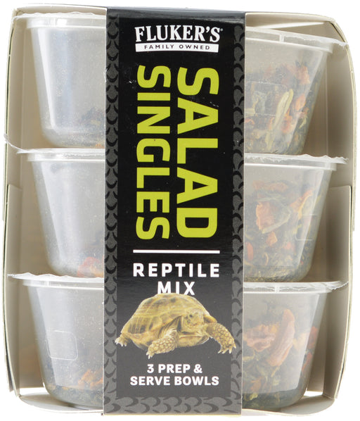 3 count Flukers Salad Singles Reptile Blend
