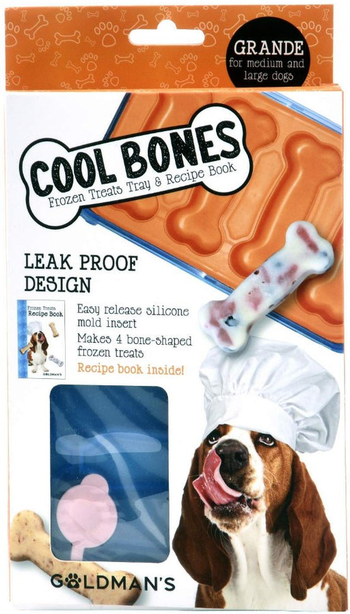 1 count Goldmans Cool Bones Grande Frozen Treat Tray for Medium and Large Dogs