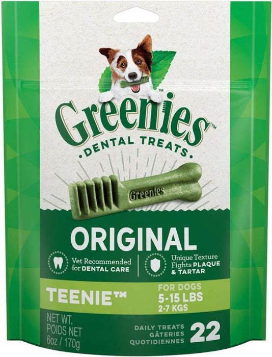 132 count (6 x 22 ct) Greenies Teenie Dental Dog Treats