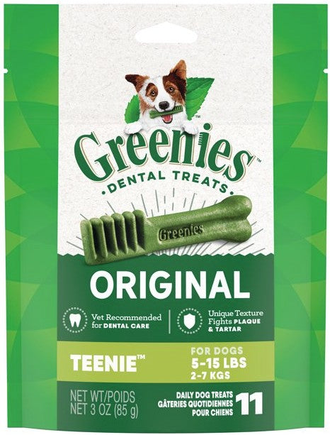 11 count Greenies Teenie Dental Dog Treats