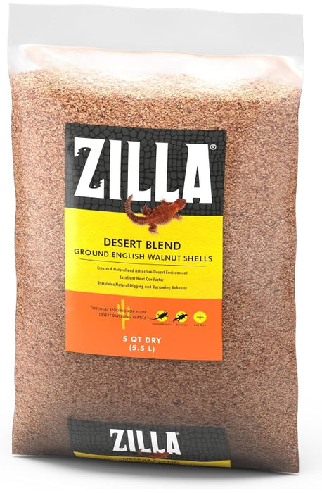 5 quart Zilla Desert Blend Ground English Walnut Shells Reptile Substrate