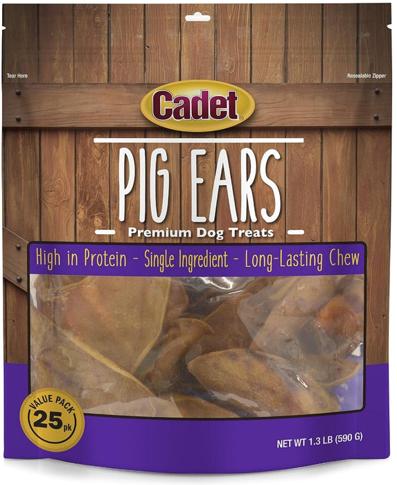 25 count Cadet Premium Pig Ear Treats