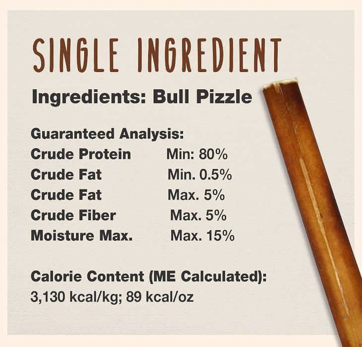 1 lb Cadet Single Ingredient Bully Sticks for Dogs Small