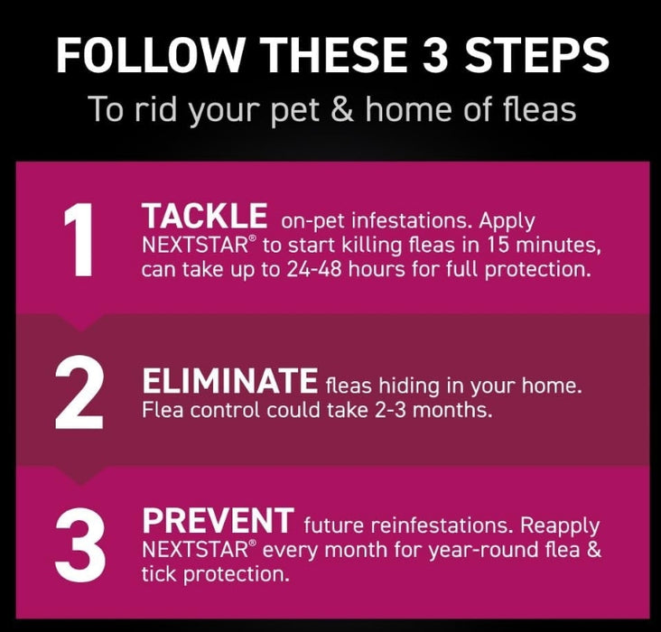 3 count NextStar Flea and Tick Topical Treatment for Cats
