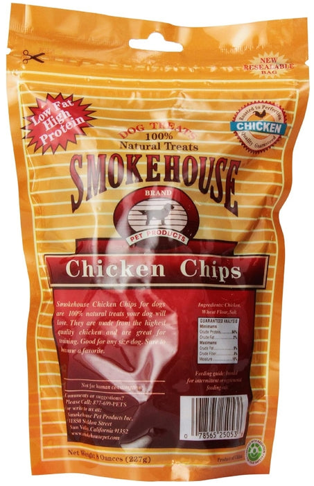 8 oz Smokehouse Chicken Chips Natural Dog Treats