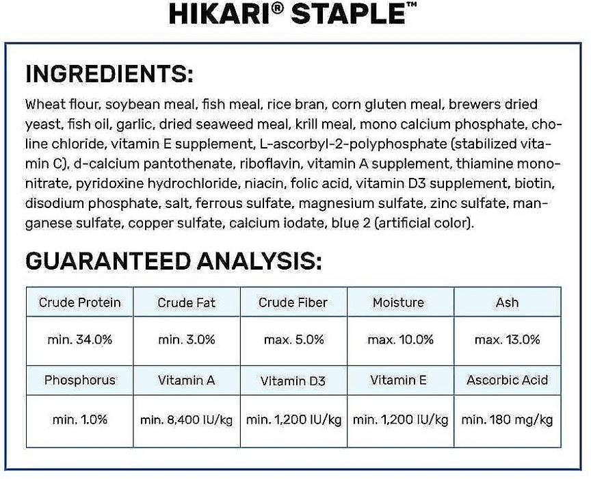 17.6 oz Hikari Staple Floating Medium Pellet Koi Food