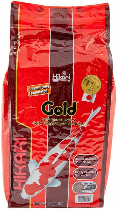 11 lb Hikari Gold Floating Medium Pellet Koi Food