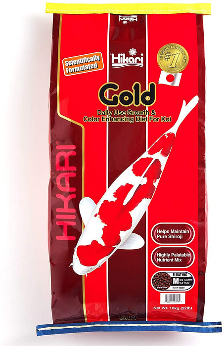 22 lb Hikari Gold Floating Medium Pellet Koi Food