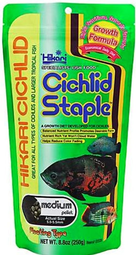 8.8 oz Hikari Cichlid Staple Floating Medium Pellet Food