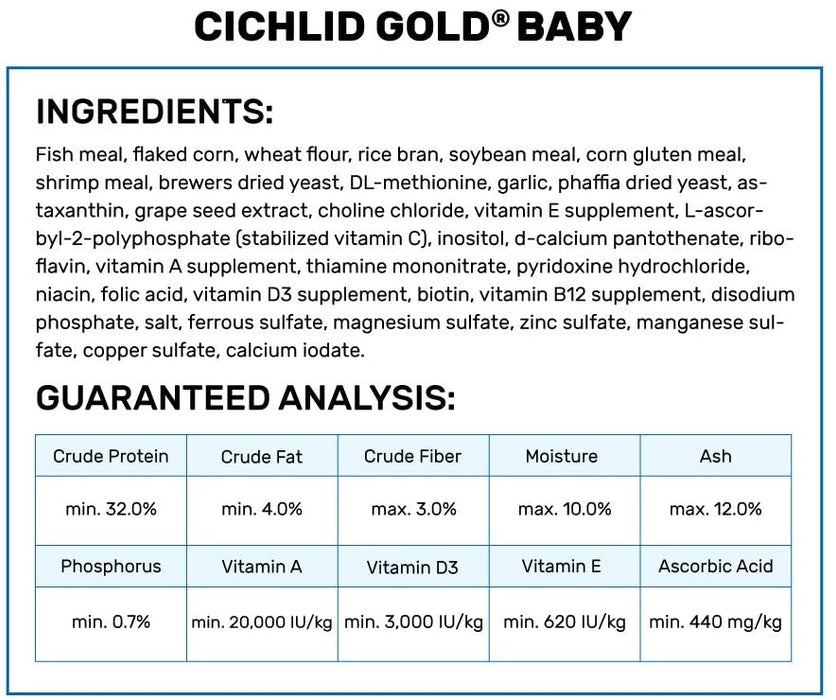 8.8 oz Hikari Cichlid Gold Floating Baby Pellet Food