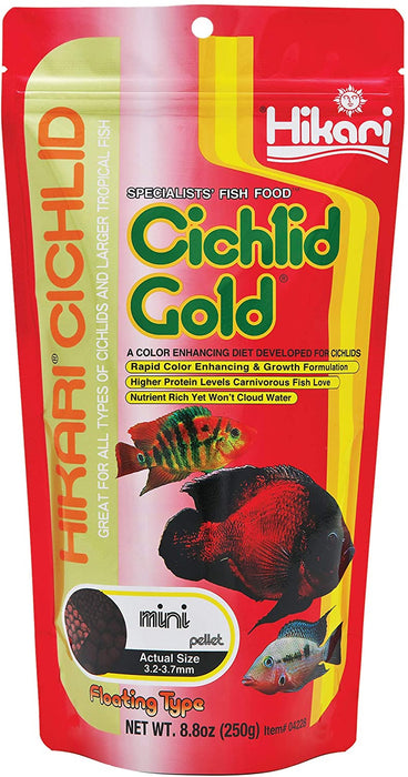 8.8 oz Hikari Cichlid Gold Floating Mini Pellet Food