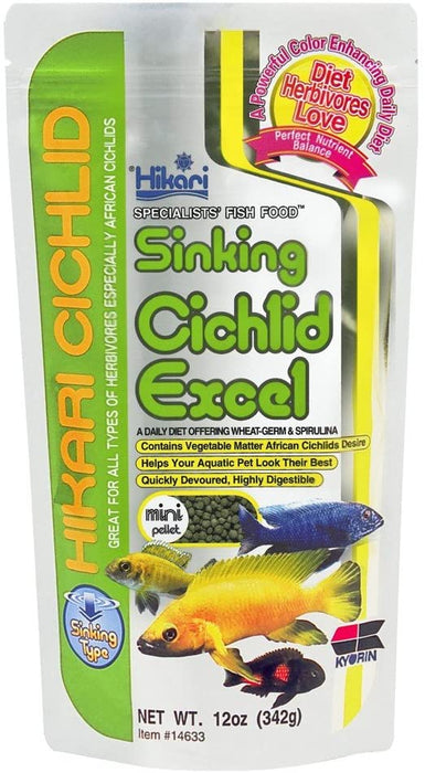 12 oz Hikari Sinking Cichlid Excel Mini Pellet Food