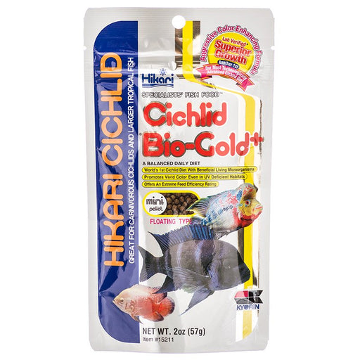 2 oz Hikari Cichlid Bio Gold+ Floating Mini Pellet Food