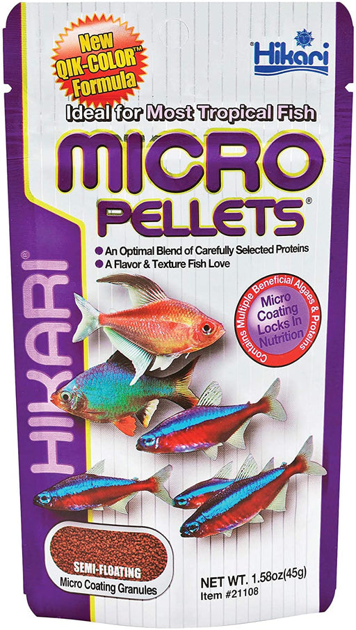 1.58 oz Hikari Micro Pellets Tropical Fish Food