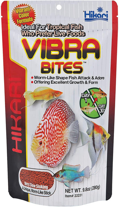 9.8 oz Hikari Vibra Bites Tropical Fish Food