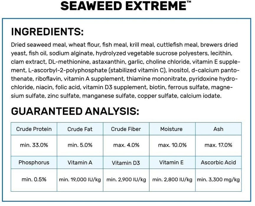 1.58 oz Hikari Seaweed Extreme Sinking Small Pellet Food