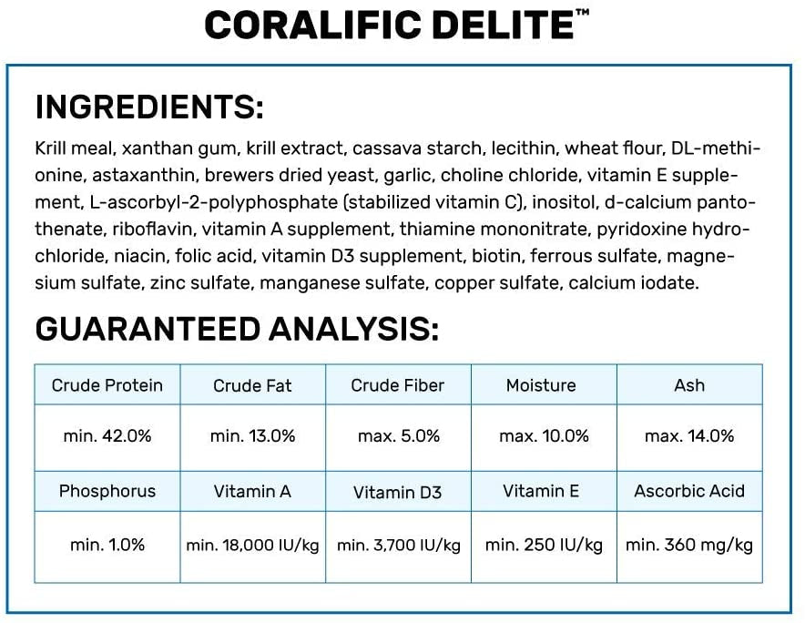 1.23 oz Hikari Coralific Delite Dual Use Floating Coral Food