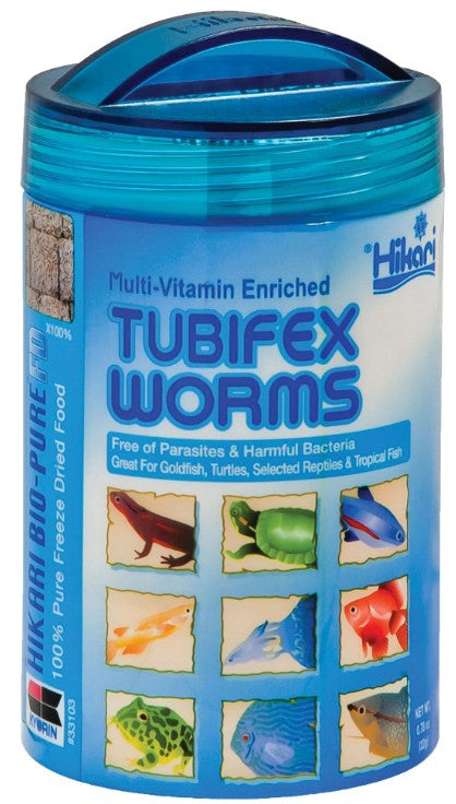 0.78 oz Hikari Freeze Dried Tubifex Worms