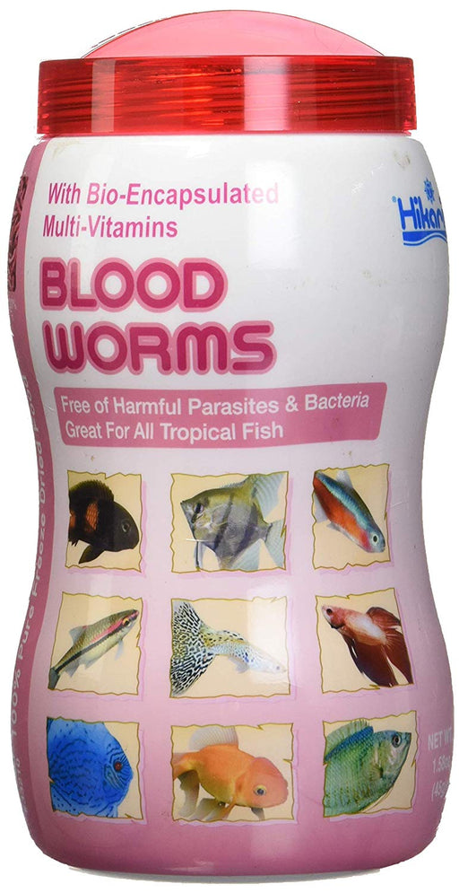 1.58 oz Hikari Bloodworms Freeze Dried Food