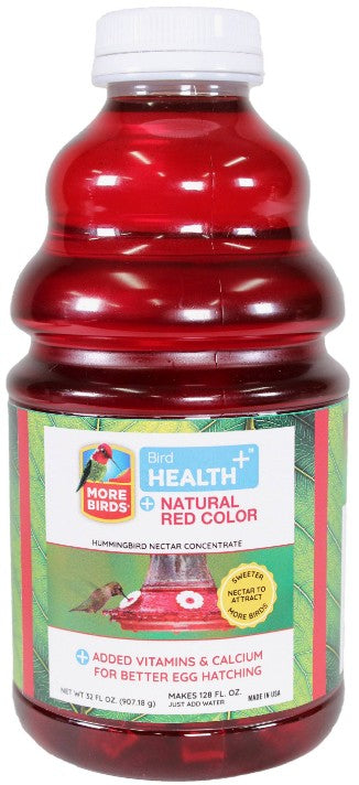 32 oz More Birds Health Plus Natural Red Hummingbird Nectar Concentrate