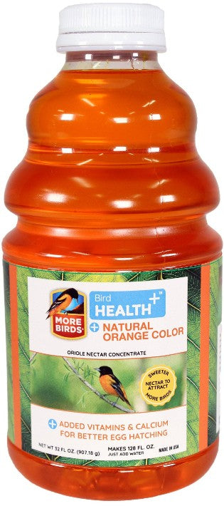 32 oz More Birds Health Plus Natural Orange Oriole Nectar Concentrate