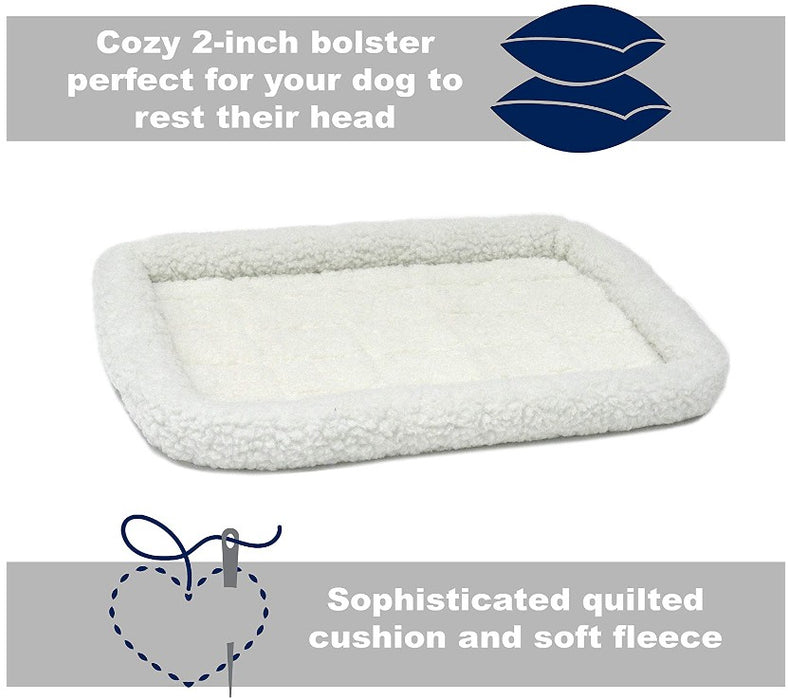 X-Large - 1 count MidWest Quiet Time Fleece Bolster Bed for Dogs