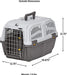 X-Small - 2 count MidWest Skudo Travel Carrier Gray Plastic Dog Carrier