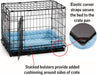 Medium - 1 count MidWest Double Bolster Pet Bed Blue