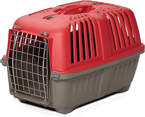 Small - 1 count MidWest Spree Pet Carrier Red Plastic Dog Carrier