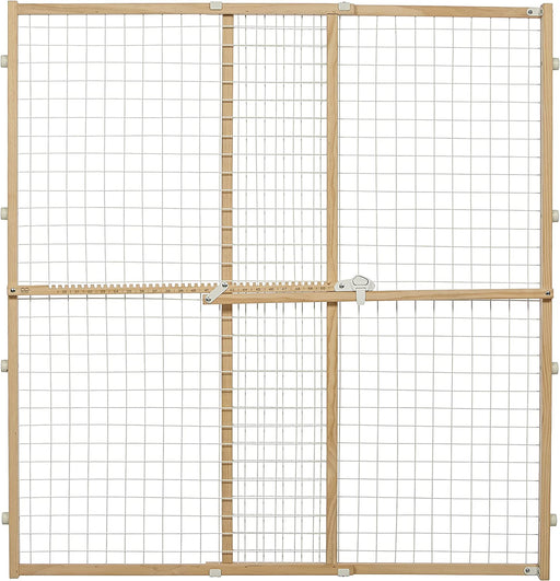 44" tall - 1 count MidWest Wire Mesh Wood Pressure Mount Pet Safety Gate