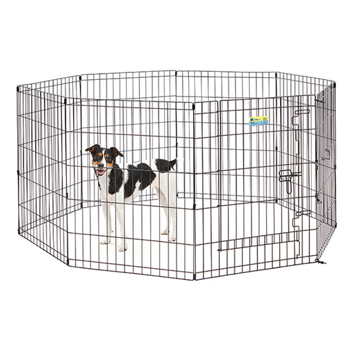 30" tall - 1 count MidWest Contour Wire Exercise Pen with Door for Dogs and Pets