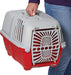 Small - 1 count MidWest Spree Plastic Door Travel Carrier Red Pet Kennel