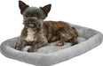 X-Small - 1 count MidWest Quiet Time Deluxe Diamond Stitch Pet Bed Gray for Dogs