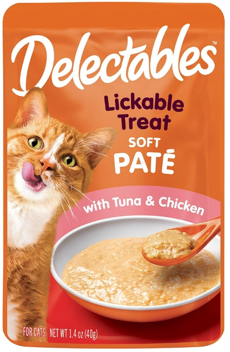 16.8 oz (12 x 1.4 oz) Hartz Soft Pate Lickable Treat for Cats Tuna and Chicken