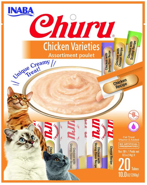 20 count Inaba Churu Chicken Varieties Creamy Cat Treat
