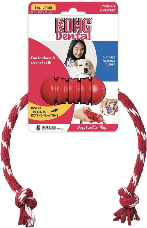 1 count KONG Dental With Floss Rope Chew Toy Small
