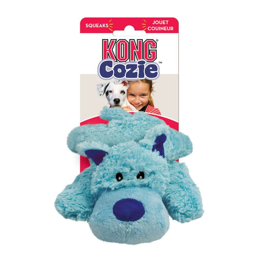 1 count KONG Baily the Blue Dog Cozie Squeaker Plush Dog Toy Medium