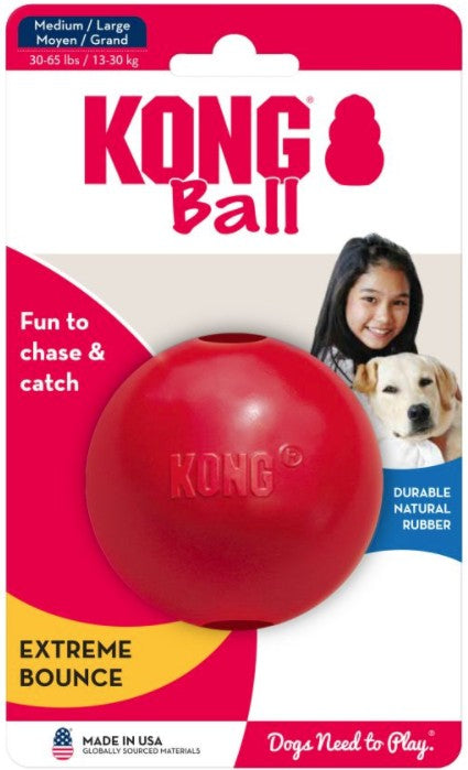 1 count KONG Rubber Ball Dog Toy Medium